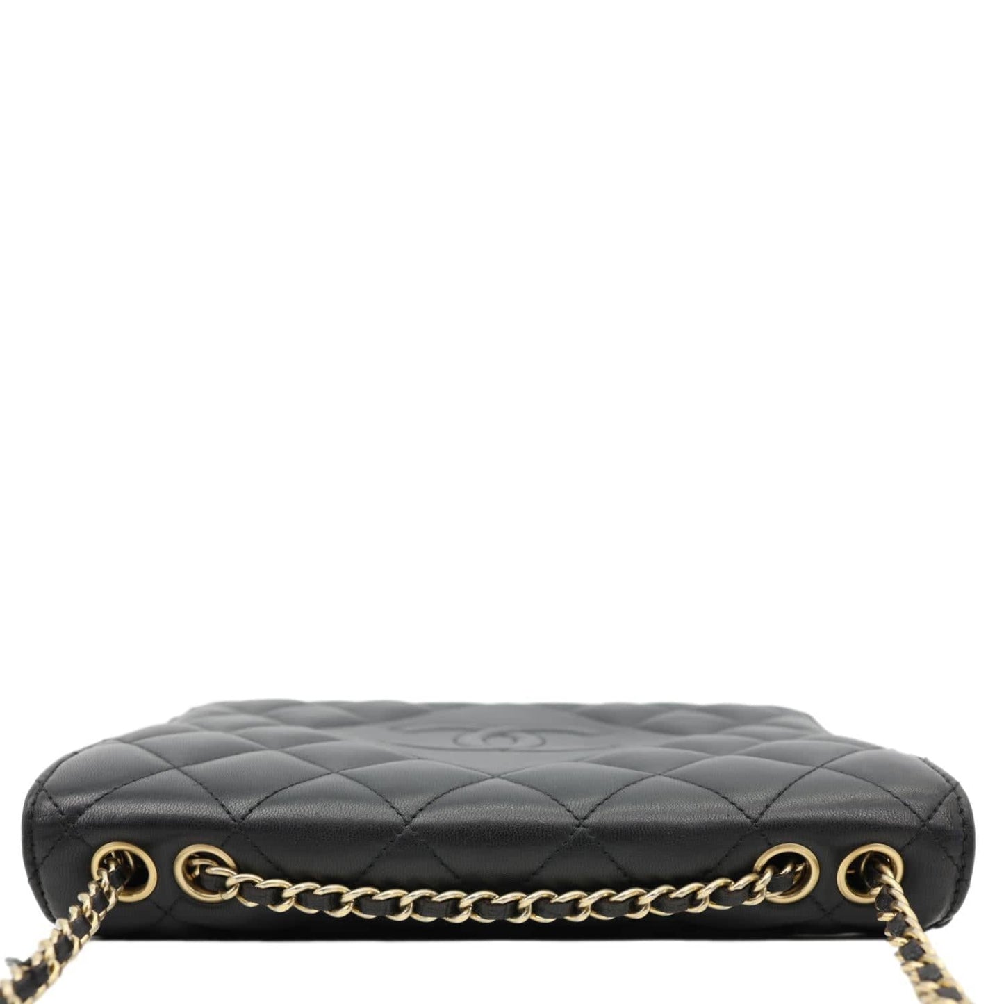 CHANEL Diamond Flap Quilted Leather Bag Crossbody Bag Black