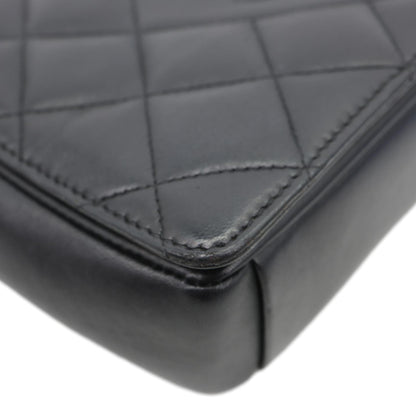 CHANEL Diamond Flap Quilted Leather Bag Crossbody Bag Black