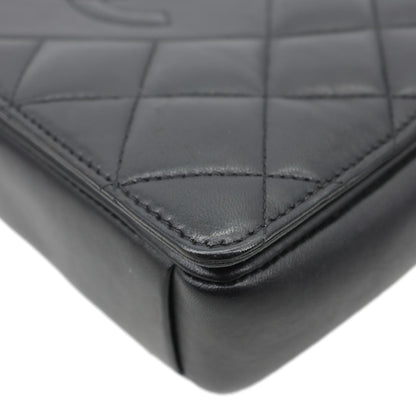 CHANEL Diamond Flap Quilted Leather Bag Crossbody Bag Black