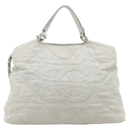 CHANEL CC Sea Hit Quilted Calfskin Leather Tote Bag Grey