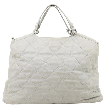 CHANEL CC Sea Hit Quilted Calfskin Leather Tote Bag Grey