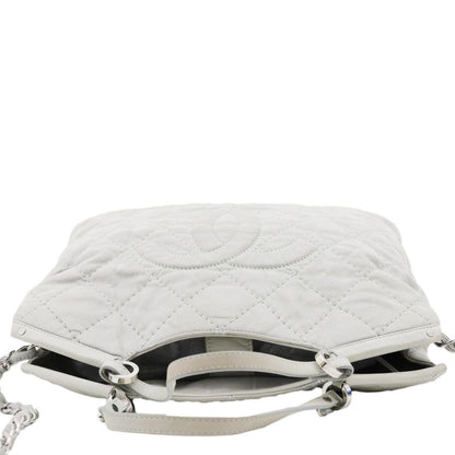 CHANEL CC Sea Hit Quilted Calfskin Leather Tote Bag Grey