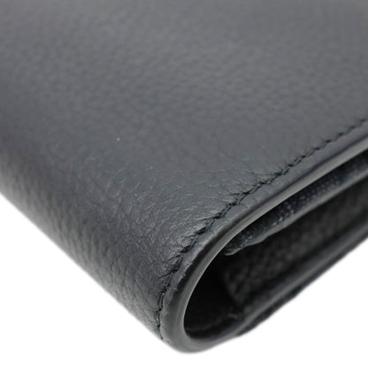 CHRISTIAN DIOR Saddle Oblique Jacquard Leather Wallet Black