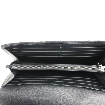 CHRISTIAN DIOR Saddle Oblique Jacquard Leather Wallet Black