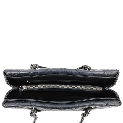 CHANEL City Rock Quilted Caviar Leather Shopping Tote Bag Black
