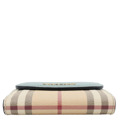 BURBERRY Haymarket Check Canvas Wallet Blue