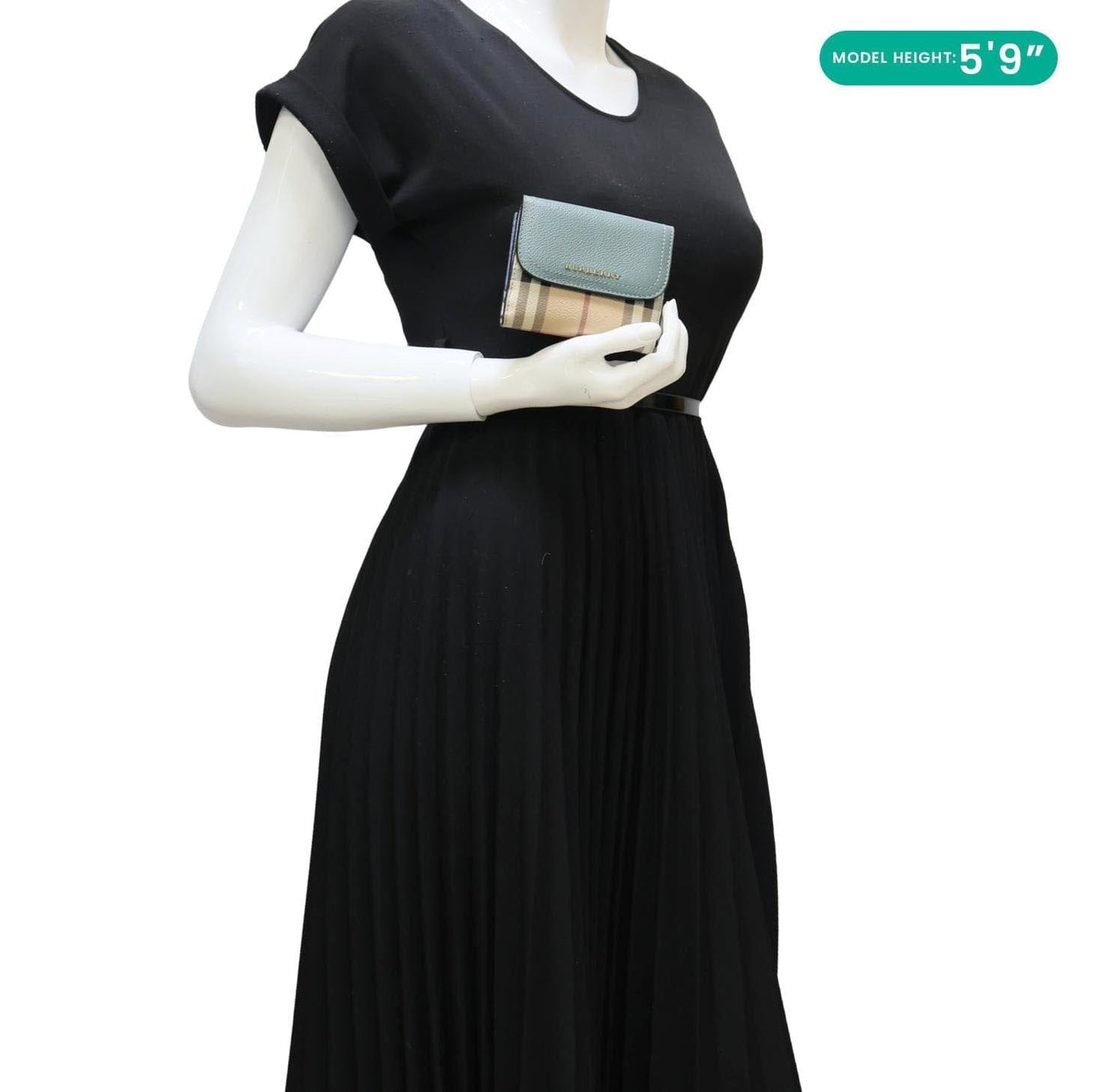 BURBERRY Haymarket Check Canvas Wallet Blue