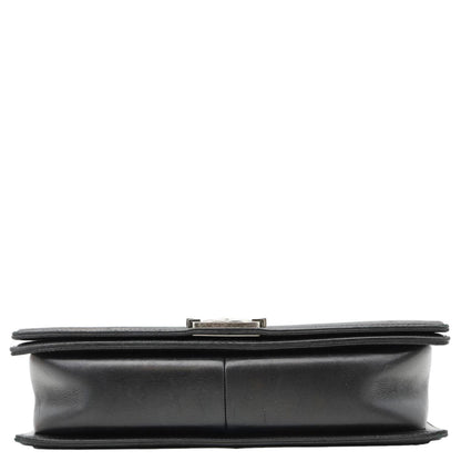 CHANEL Boy Flap Large Quilted Leather Crossbody Bag Black