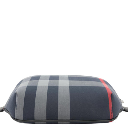 BURBERRY Sonny House Check Canvas Funny Pack Belt Bag Navy Grey