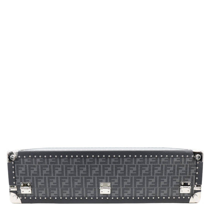 FENDI FF Logo Large Zucca Canvas Rigid Suitcase Grey