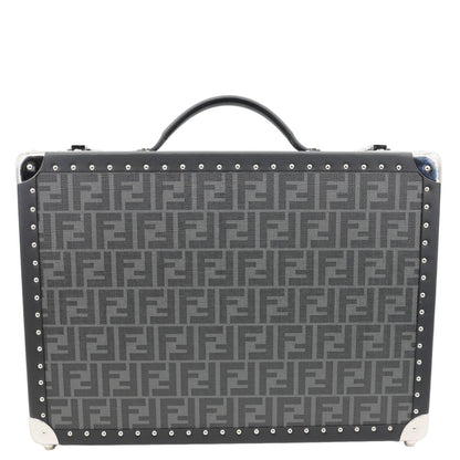 FENDI FF Logo Medium Zucca Canvas Rigid Suitcase Grey