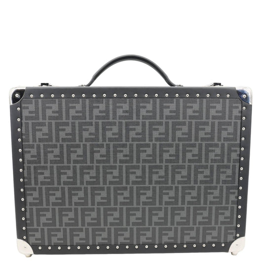 FENDI FF Logo Medium Zucca Canvas Rigid Suitcase Grey