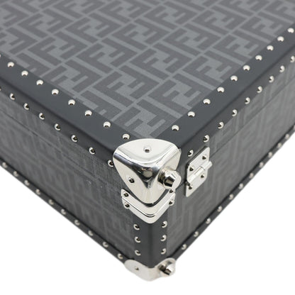FENDI FF Logo Medium Zucca Canvas Rigid Suitcase Grey
