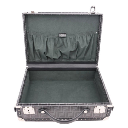 FENDI FF Logo Medium Zucca Canvas Rigid Suitcase Grey