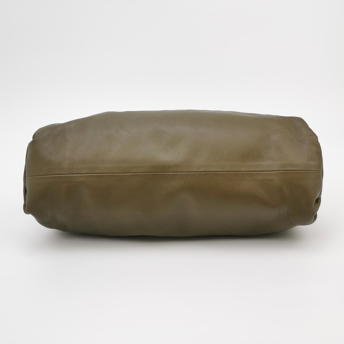 Bottega Veneta Pouch Calfskin Leather Dark Green Large