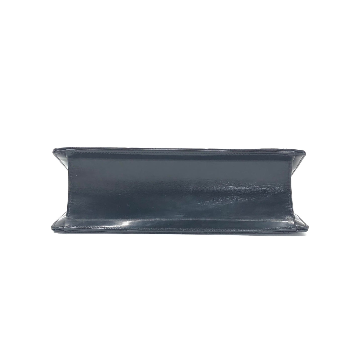 Chanel Classic Flap Medium East West Black Calfskin Leather 2011-2012