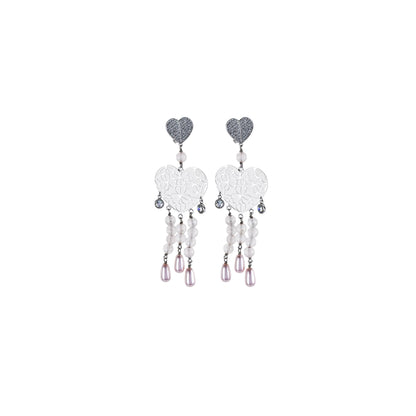 Christian Dior Heart Pink Clip On Earrings Costume Jewellery