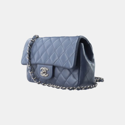 Chanel Classic Flap Rectangular Mini Ash Blue Lambskin, 2012