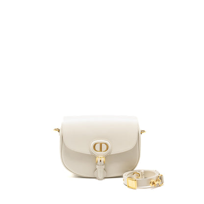 Dior Medium Dior Bobby Purse Calfskin White