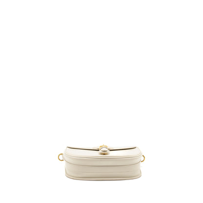 Dior Medium Dior Bobby Purse Calfskin White