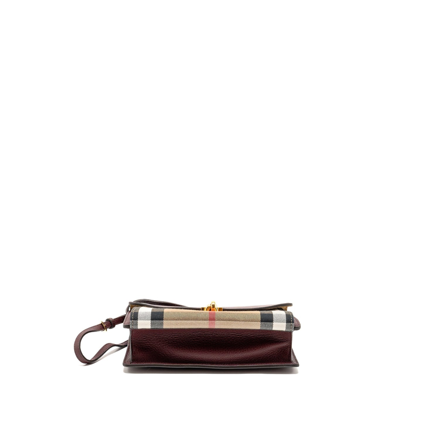 Burberry House Check Crossbody Purse Canvas/ Calfskin Leather Multicolour Brown