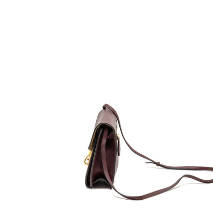 Burberry House Check Crossbody Purse Canvas/ Calfskin Leather Multicolour Brown