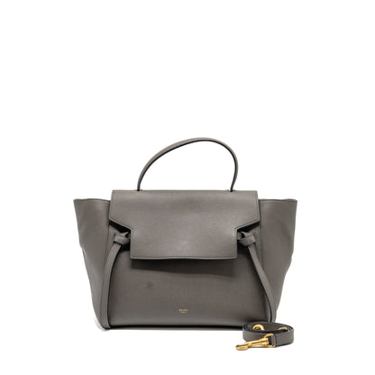 Celine Mini Belt Purse Calfskin Grey
