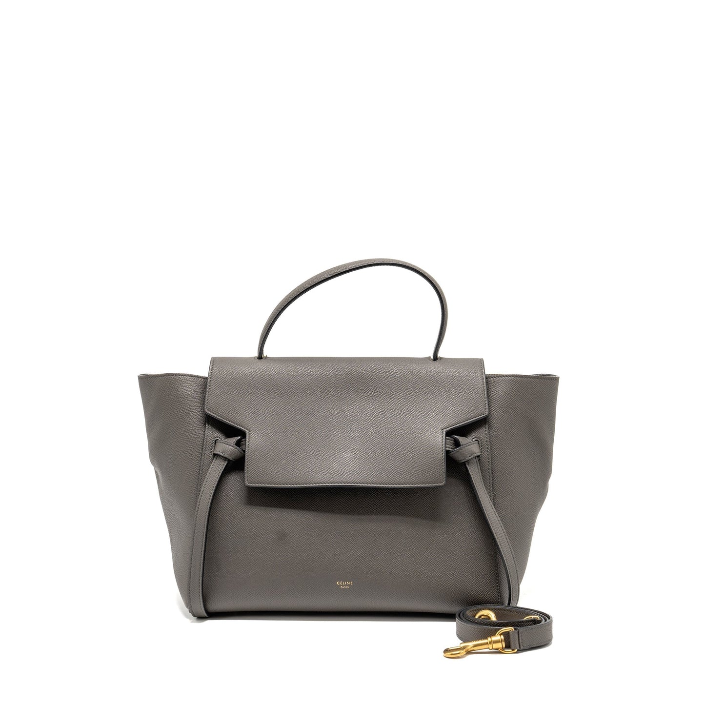 Luxury CELINE Mini Belt Bag Calfskin Grey GHW