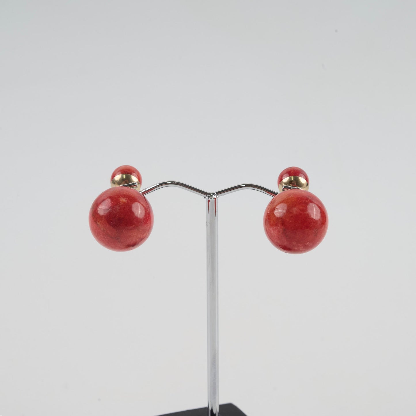 Christian Dior Tribal Earrings Red