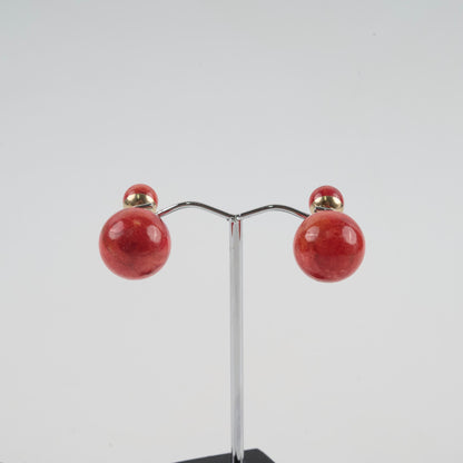 Christian Dior Tribal Earrings Red