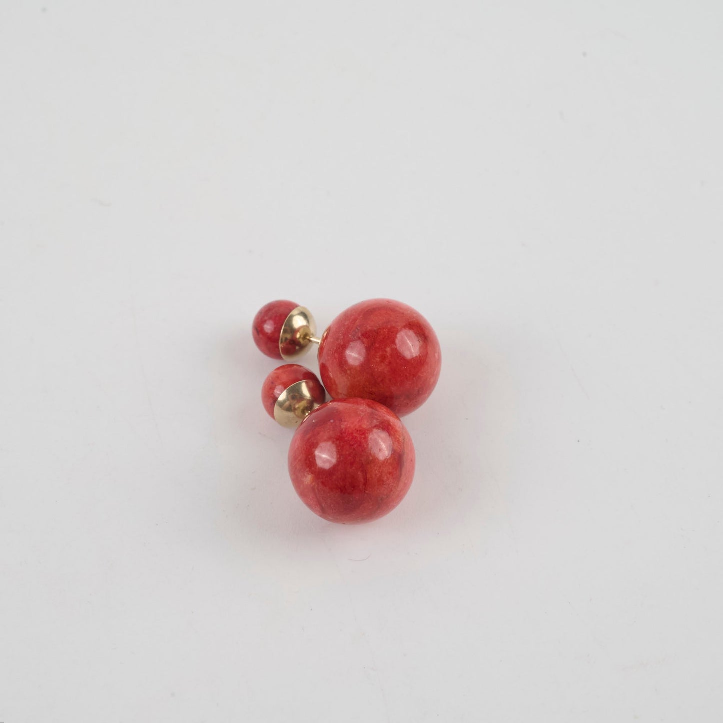 Christian Dior Tribal Earrings Red