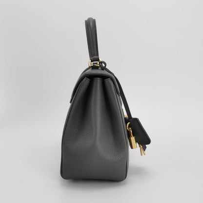 Celine 16 Bag Small Grey Pebbled Calfskin Leather