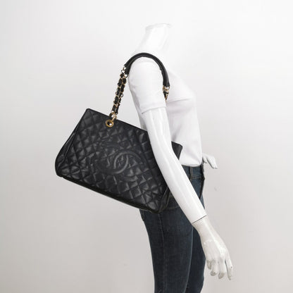 Chanel GST Grand Shopping Tote 2011 Black Caviar Leather PM Medium