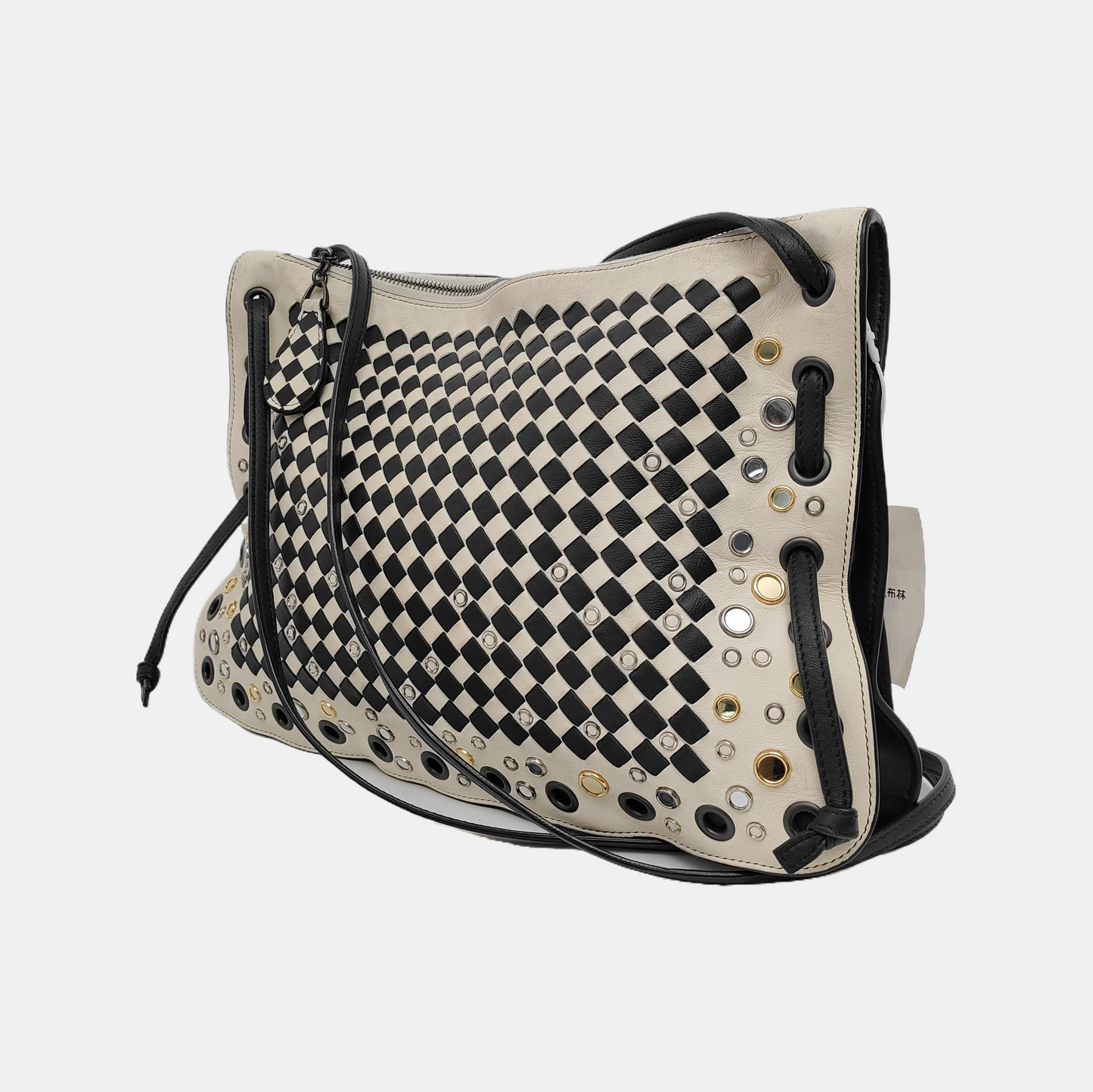 Bottega Veneta Intrecciato Check Palio Crossbody Bag 2018