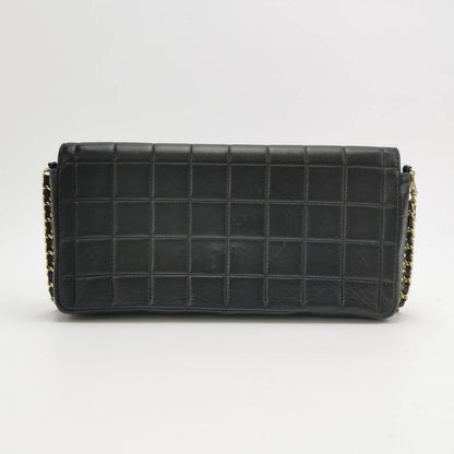 Chanel East West Chocolate Bar Black Leather