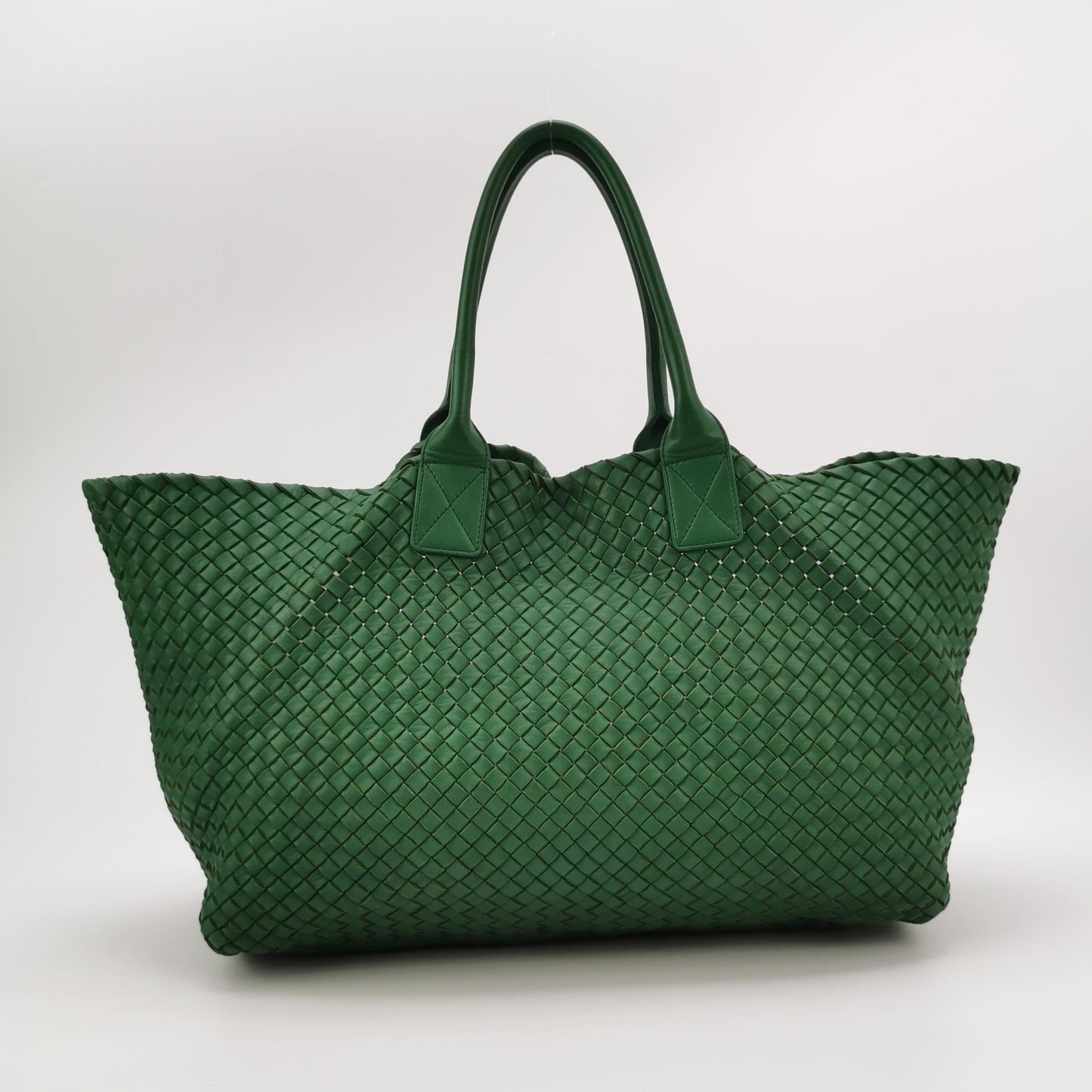 Bottega Veneta Cabat Tote Green Intreccio Leather 45cm