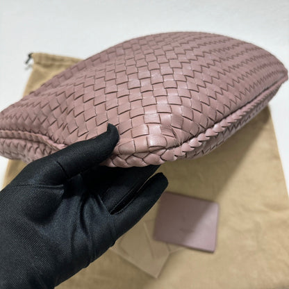 Bottega Veneta Belly Hobo Intrecciato Lambskin Leather Nude Purple Medium 40cm