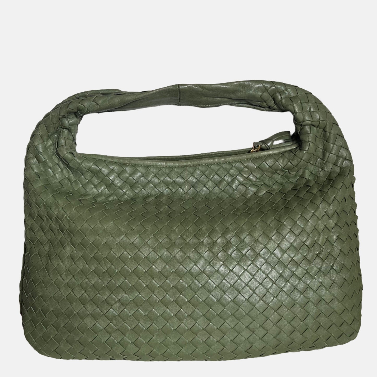 Bottega Veneta Veneta Hobo Large Dark Green 45cm Lambskin Leather