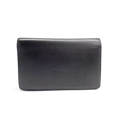 Chanel Wallet On Chains WOC Black Caviar Leather Silver Chains