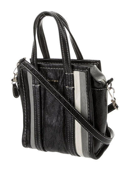 BALENCIAGA BAZAR XXS 2WAY SHOPPER LEATHER TOTE BAG