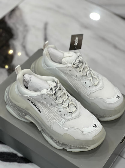 BALENCIAGA TRIPLE S CLEAR SOLE SNEAKERS