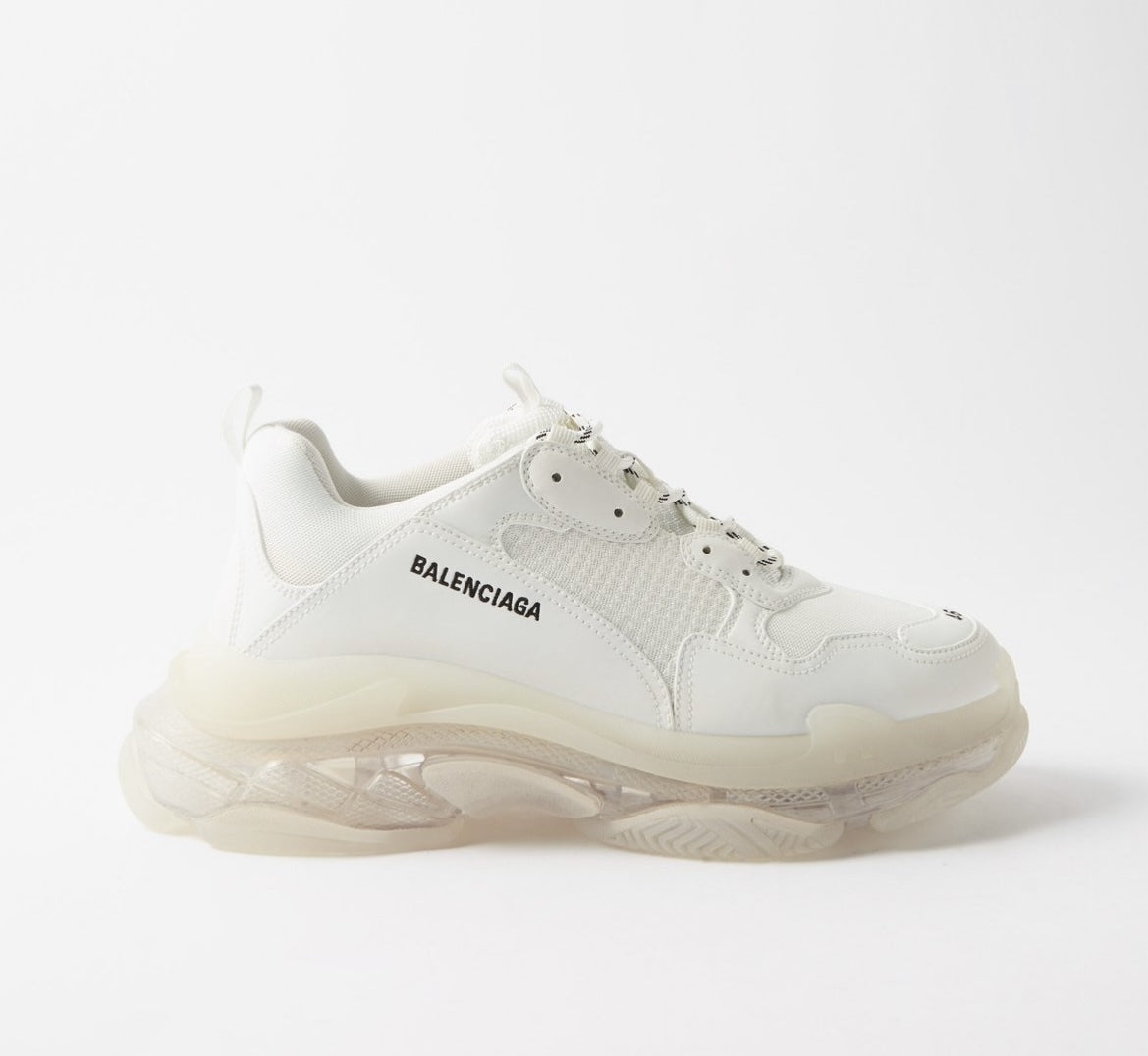 BALENCIAGA TRIPLE S CLEAR SOLE SNEAKERS