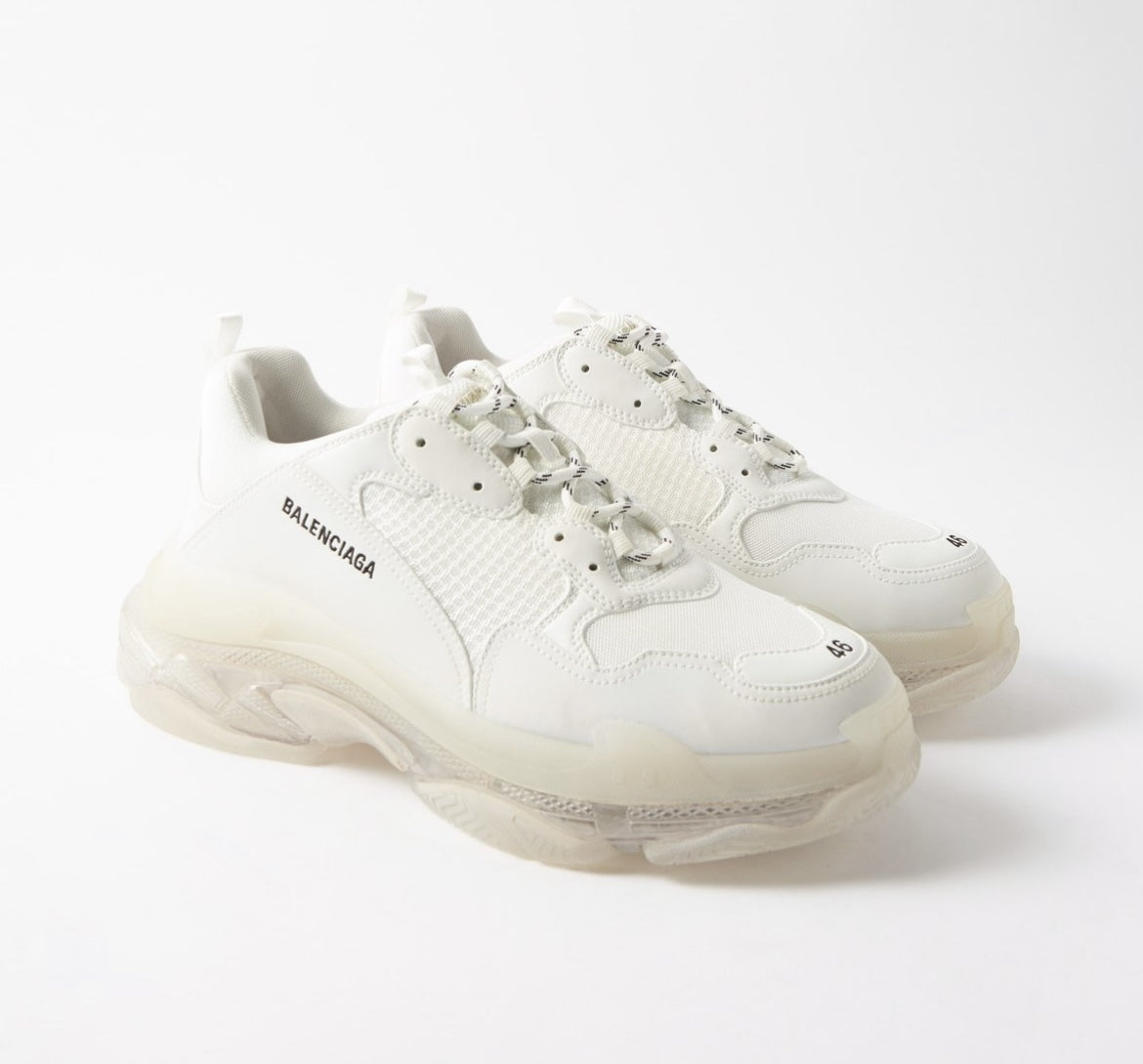 BALENCIAGA TRIPLE S CLEAR SOLE SNEAKERS