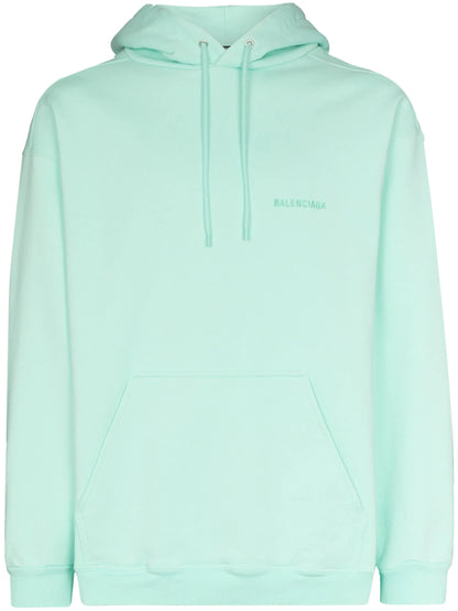BALENCIAGA EMBROIDERED LOGO HOODIE