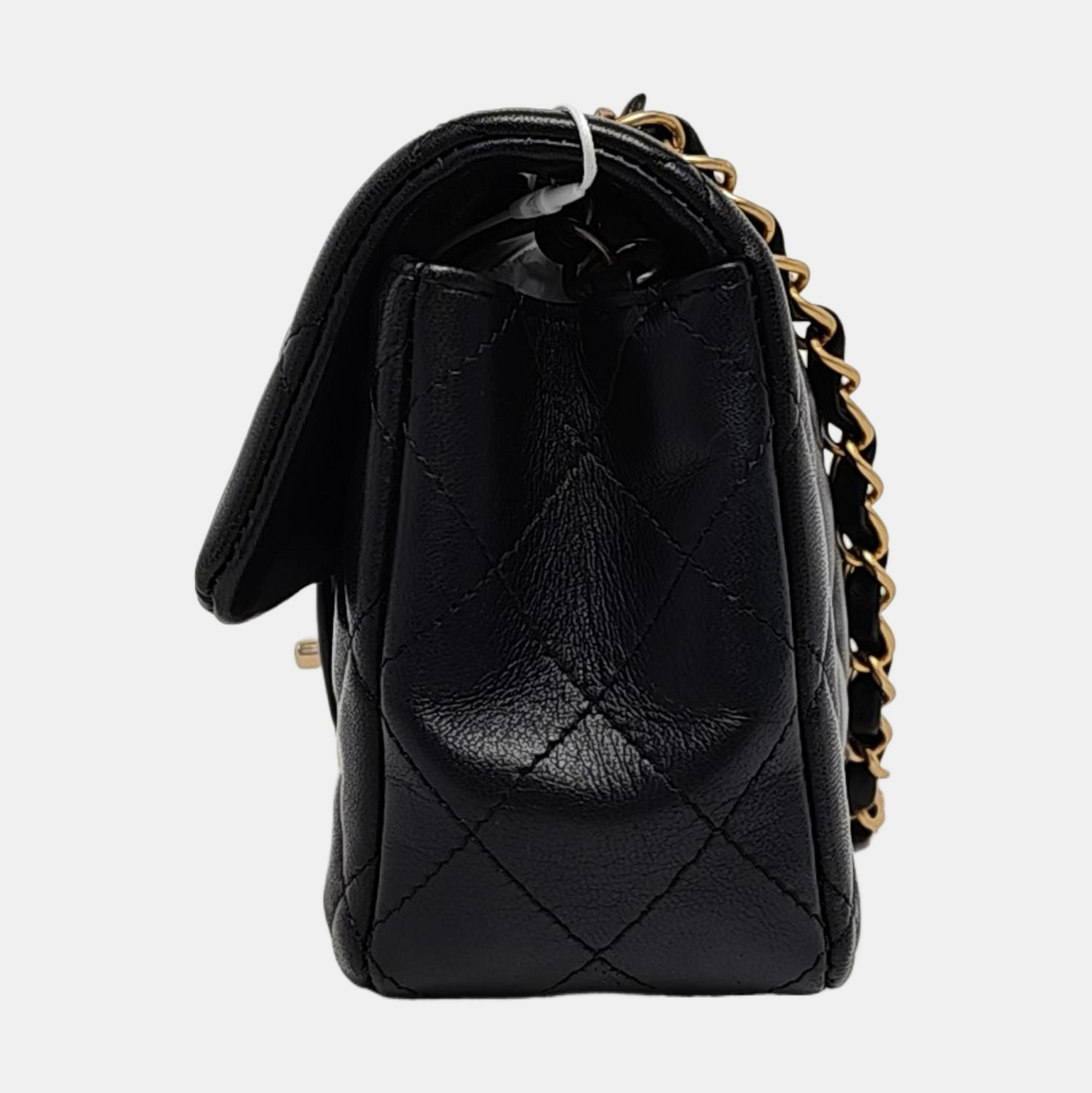 Chanel Classic Flap Mini Egyptian Amulet Black Lambskin Leather Gold Hardware