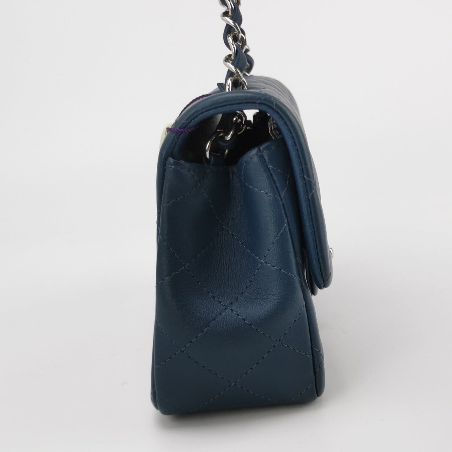 Chanel Classic Flap Rectangular Mini Navy Lambskin, 2019