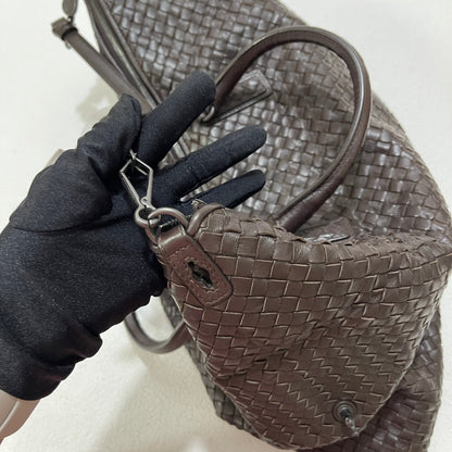 Bottega Veneta Maxi Convertible Tote Bag Hobo Brown Leather Two-way Carry 50cm