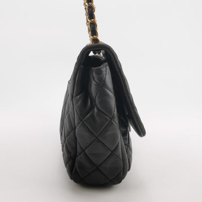 Chanel Now and Forever Large Flap Bag Black Lambskin Gold HW, 2013-14