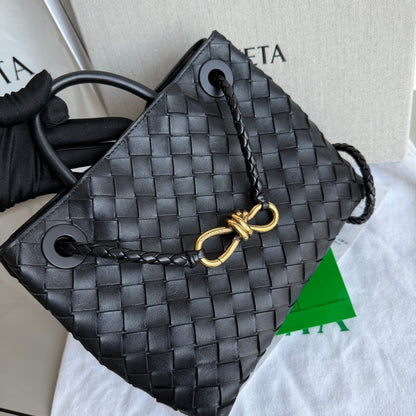 Bottega Veneta Small Andiamo Black Intrecciato Handbag 2023