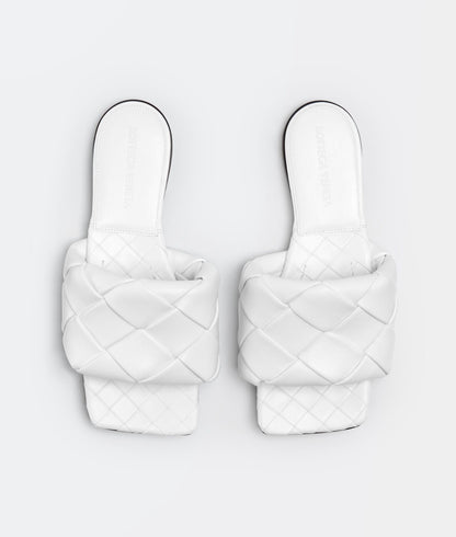 BOTTEGA VENETA LIDO NAPPA LEATHER FLAT MULES